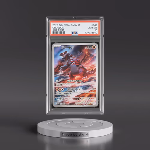 2023 Pokémon Sv3a-Raging Surf #069 Groudon - Art Rare (PSA 10 GEM MINT)