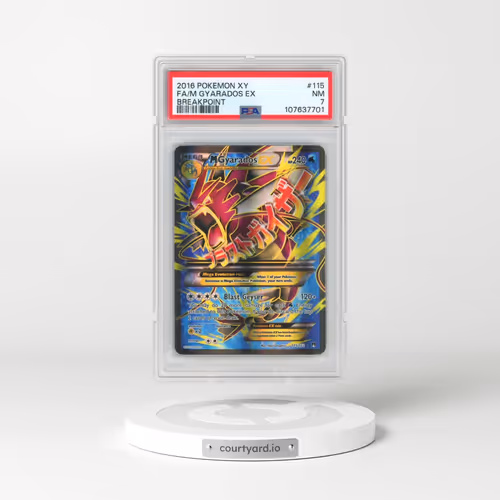 2016 Pokémon XY Breakpoint #115 M Gyarados EX - Holo Full Art (PSA 7 NM)