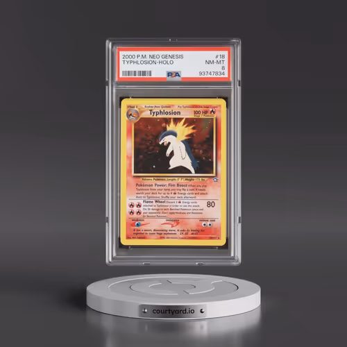 2000 Pokémon Neo Genesis #18 Typhlosion - Holo (PSA 8 NM-MT)
