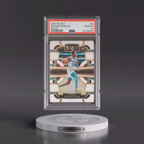 2023 Panini Select #80 Brandon Miller - White Prizm (PSA 10 GEM MINT)