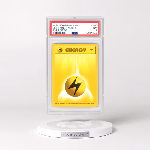 1999 Pokémon Game #100 Lightning Energy - 1st Edition (PSA 7 NM)