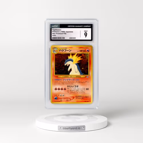 1999 Neo Premium File #157 Typhlosion - No Rarity - Holo (CGC 9 MINT)