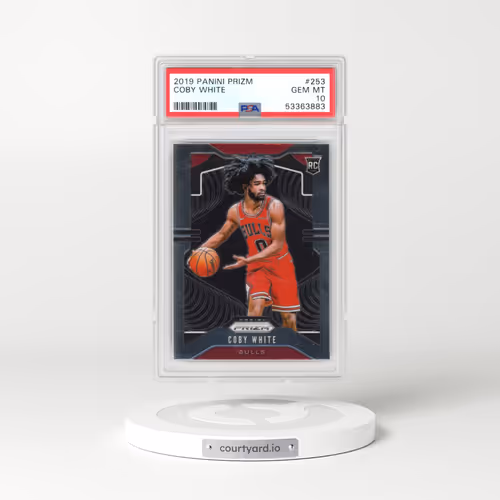 2019 Panini Prizm #253 Coby White (PSA 10 GEM MINT)
