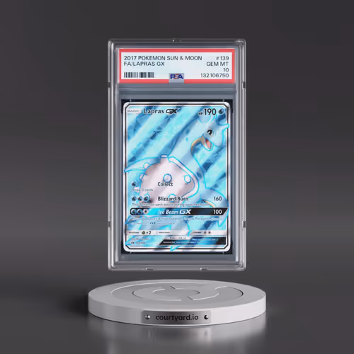 2017 Pokémon Sun & Moon #139 Lapras GX - Holo Full Art (PSA 10 GEM MINT)