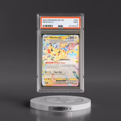 2024 Pokémon Ssp EN-Surging Sparks #057 Pikachu EX - Holo (PSA 9 MINT)