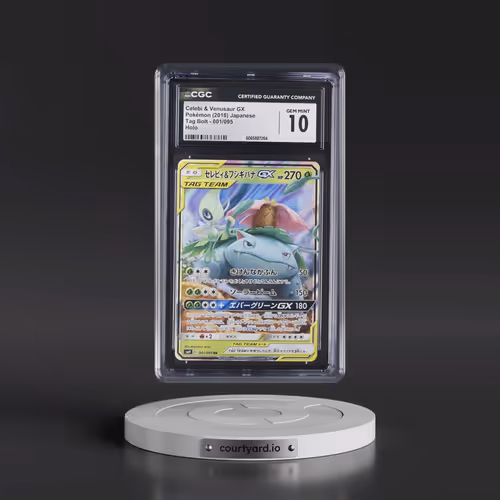 2018 Tag Bolt #001/095 Celebi & Venusaur GX - Holo (CGC 10 GEM MINT)
