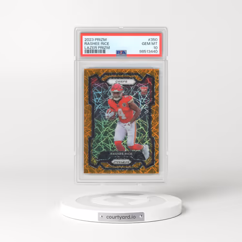 2023 Panini Prizm #350 Rashee Rice - Lazer Prizm (PSA 10 GEM MINT)