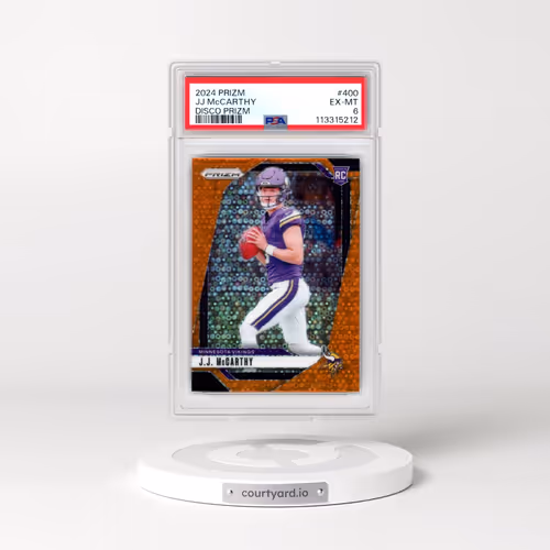 2024 Panini Prizm #400 JJ McCarthy - Disco Prizm (PSA 6 EX-MT)