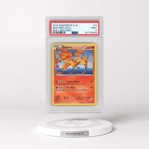 2012 Pokémon Black & White Next Destinies #14 Moltres - Holo (PSA 9 MINT)