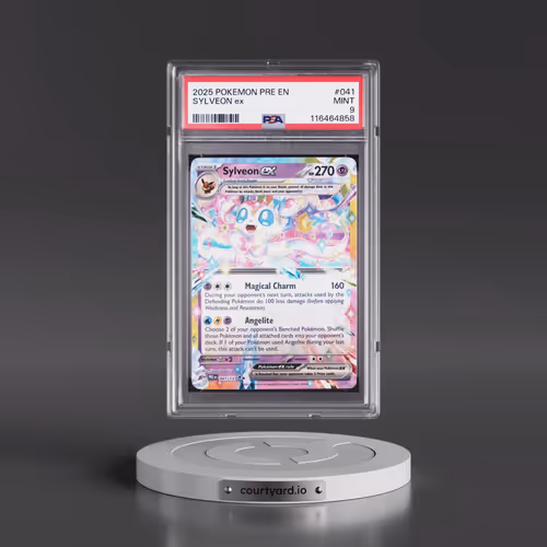 2025 Pokémon Pre EN-Prismatic Evolutions #041 Sylveon EX - Holo (PSA 9 MINT)