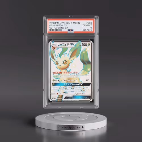 2018 Pokémon Sun & Moon Ultra Shiny GX #206 Leafeon GX - Holo Full Art (PSA 10 GEM MINT)