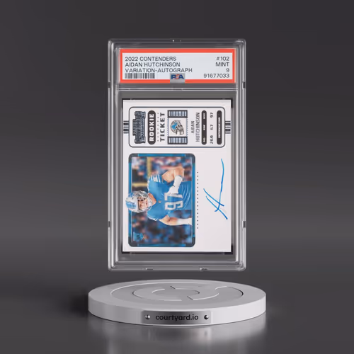 2022 Panini Contenders #102 Aidan Hutchinson - Variation-Autograph (PSA 9 MINT)