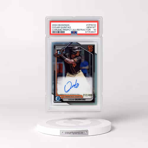 2024 Bowman Chrome Prospect Autographs #CPACQ Cesar Quintas - Refractor (PSA 10 GEM MINT)