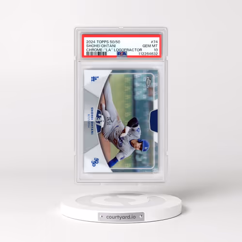2024 Topps 50/50 Shohei Ohtani #74 Shohei Ohtani - Chrome-"La" Logofractor (PSA 10 GEM MINT)