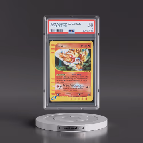 2003 Pokémon Aquapolis #10 Entei - Reverse Foil (PSA 9 MINT)