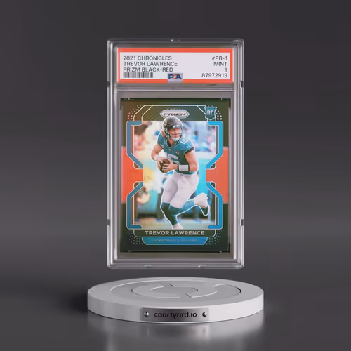 2021 Panini Chronicles Prizm Black #PB-1 Trevor Lawrence - Red (PSA 9 MINT)