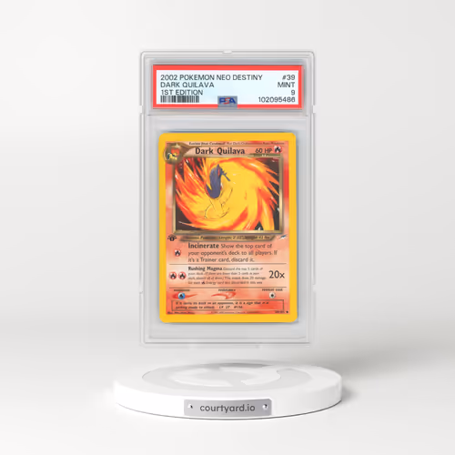 2002 Pokémon Neo Destiny #39 Dark Quilava - 1st Edition (PSA 9 MINT)