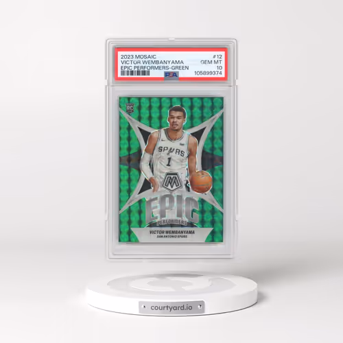 2023 Panini Mosaic Epic Performers #12 Victor Wembanyama - Green (PSA 10 GEM MINT)