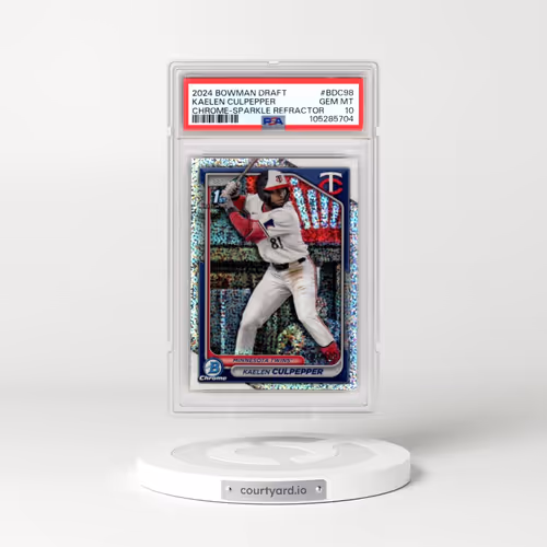 2024 Bowman Draft #BDC98 Kaelen Culpepper - Chrome-Sparkle Refractor (PSA 10 GEM MINT)