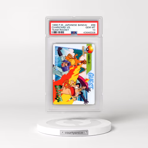 1998 Pokémon Bandai Carddass Vending #89 Charizard VS Team Rocket (PSA 10 GEM MINT)