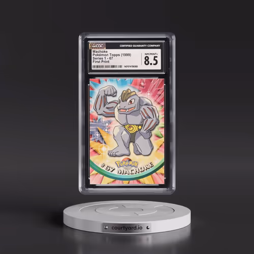 1999 Series 1 (Oval Nintendo Seal) #67 Machoke - First Print (Blue Topps Logo) (CGC 8.5 NM-MT+)