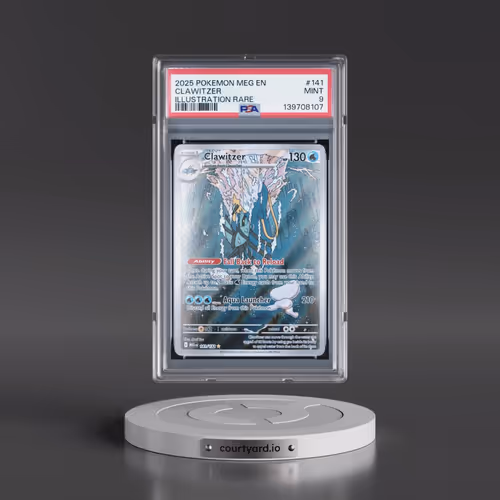 2025 Pokémon Meg EN-Mega Evolution #141 Clawitzer - Illustration Rare (PSA 9 MINT)