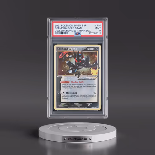2021 Pokémon Swsh Black Star Promo #144 Greninja-Gold Star - Celebrations Elite Trainer Box (PSA 9 M