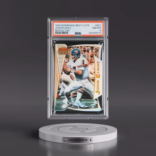 1996 Bowman's Best Best Cut #BC7 John Elway - Refractor (PSA 8 NM-MT)