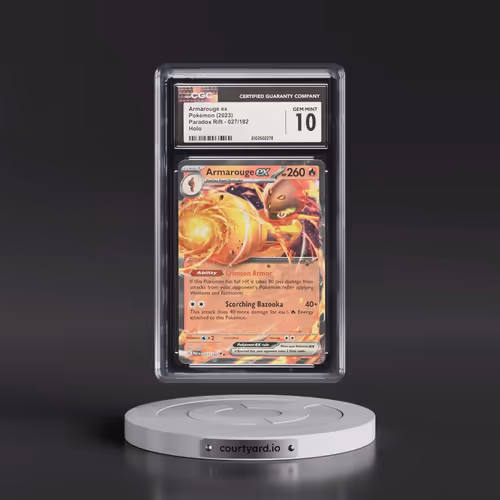 2023 Pokémon Par EN-Paradox Rift #027 Armarouge EX - Holo (CGC 10 GEM MINT)