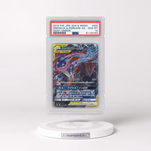 2019 Pokémon Sun & Moon Strength Expansion Pack Night Unison #025 Greninja & Zoroark GX - Holo (PSA