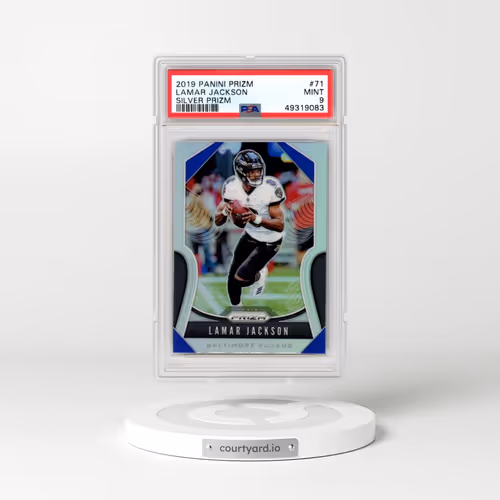 2019 Panini Prizm #71 Lamar Jackson - Silver Prizm (PSA 9 MINT)