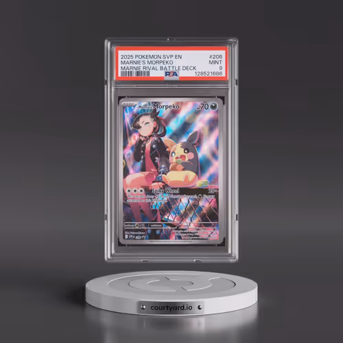 2025 Pokémon Svp EN-SV Black Star Promo #206 Marnie's Morpeko - Marnie Rival Battle Deck (PSA 9 MINT