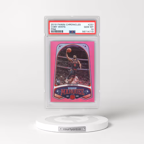2019 Panini Chronicles #237 Coby White - Pink (PSA 10 GEM MINT)