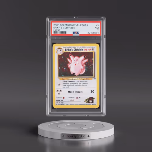 2000 Pokémon Gym Heroes #3 Erika's Clefable - Holo (PSA 7 NM)