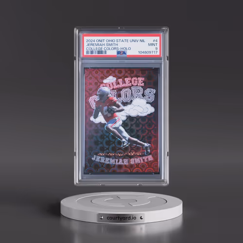 2024 Onit Ohio State University Nil College Colors #4 Jeremiah Smith - Holo (PSA 9 MINT)