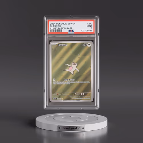 2024 Pokémon Ssp EN-Surging Sparks #212 Slakoth - Illustration Rare (PSA 9 MINT)