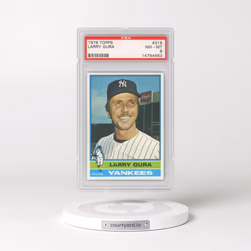 1976 Topps #319 Larry Gura (PSA 8 NM-MT)