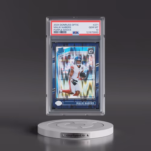 2024 Panini Donruss Optic #271 Malik Nabers - Purple Shock (PSA 10 GEM MINT)