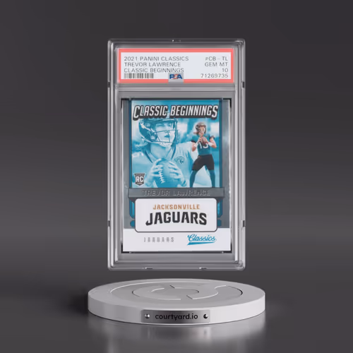 2021 Panini Classics Classic Beginnings #CB-TL Trevor Lawrence (PSA 10 GEM MINT)