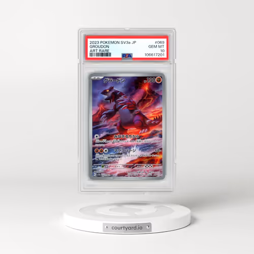 2023 Pokémon Sv3a-Raging Surf #069 Groudon - Art Rare (PSA 10 GEM MINT)