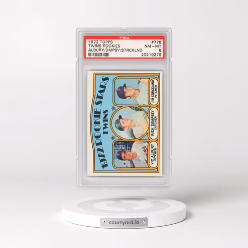 1972 Topps #778 Twins Rookies - Albury/Dempsey/Strickland (PSA 8 NM-MT)