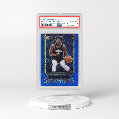 2020 Panini Select Rookie Selections #5 Anthony Edwards - Blue (PSA 8 NM-MT)