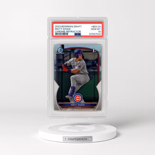 2023 Bowman Draft #BDC33 Matt Shaw - Chrome-Refractor (PSA 10 GEM MINT)