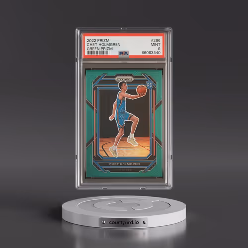 2022 Panini Prizm #266 Chet Holmgren - Green Prizm (PSA 9 MINT)
