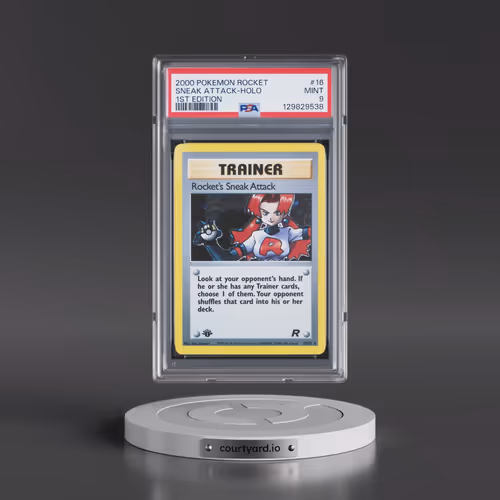 2000 Pokémon Rocket #16 Rocket's Sneak Attack - 1st Edition Holo (PSA 9 MINT)