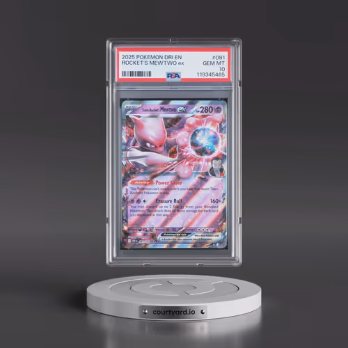 2025 Pokémon Dri EN-Destined Rivals #081 Team Rocket's Mewtwo EX - Holo (PSA 10 GEM MINT)