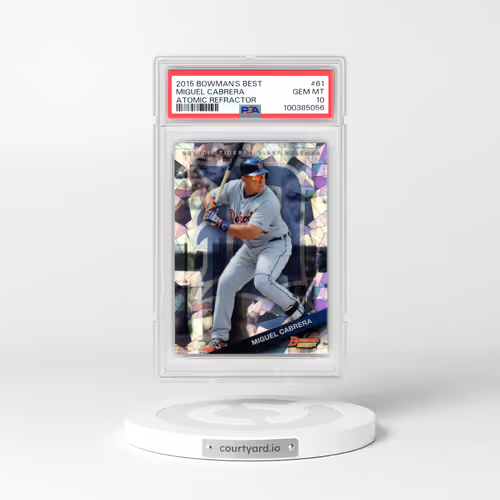 2015 Bowman's Best #61 Miguel Cabrera - Atomic Refractor (PSA 10 GEM MINT)