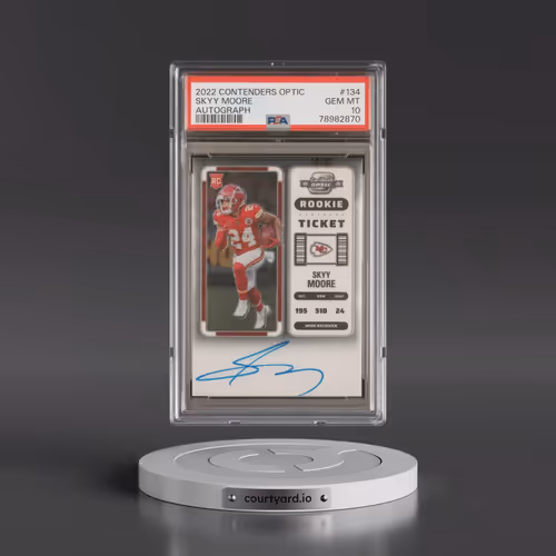2022 Panini Contenders Optic #134 Skyy Moore - Autograph (PSA 10 GEM MINT)