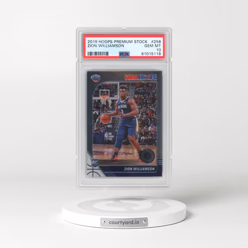 2019 Panini Hoops Premium Stock #258 Zion Williamson (PSA 10 GEM MINT)