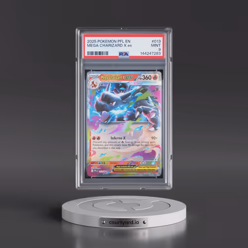 2025 Pokémon Pfl EN-Phantasmal Flames #013 Mega Charizard X EX - Holo (PSA 9 MINT)